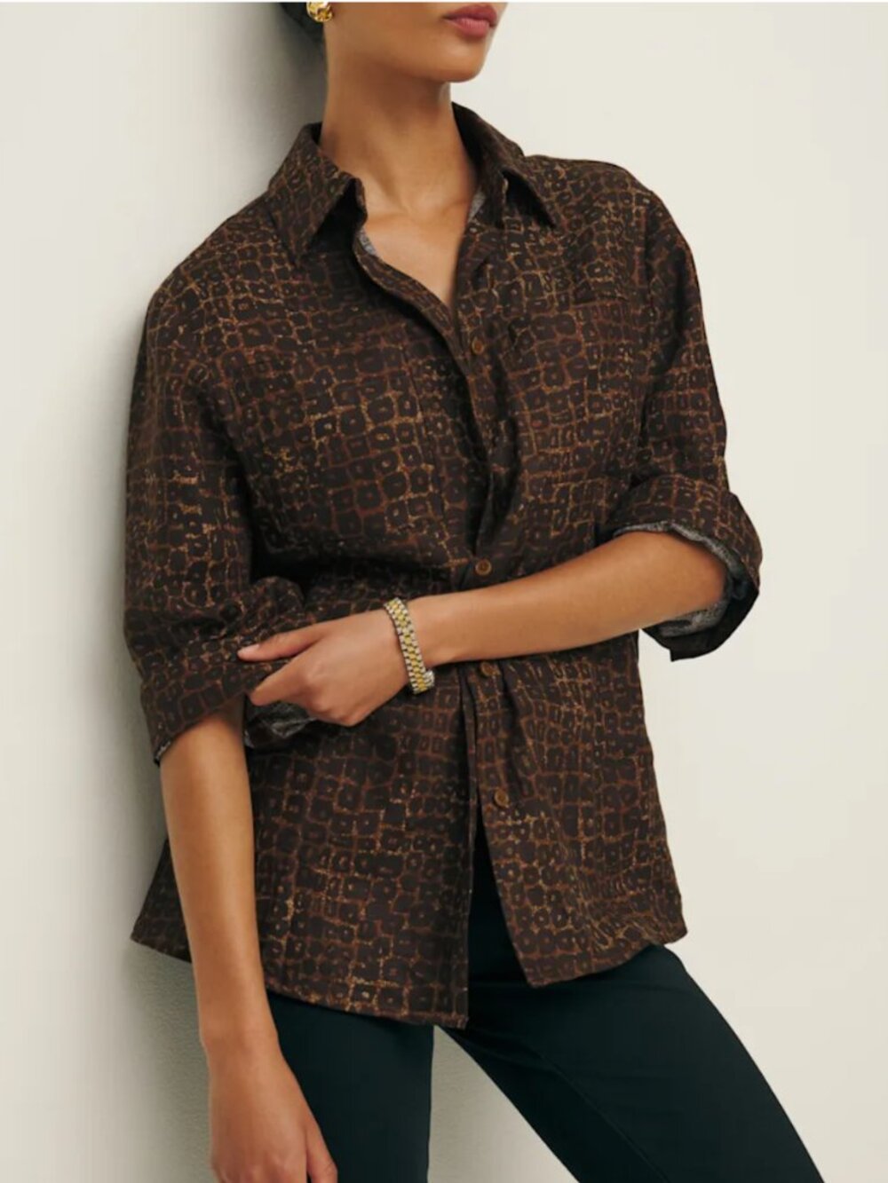 NWT: Reformation Ian Oversized Linen Shirt